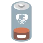 schwache Batterie + Hundegesicht