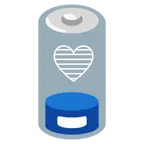 schwache Batterie + blaues Herz