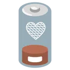 schwache Batterie + braunes Herz