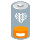schwache Batterie + oranges Herz