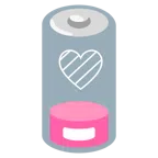 schwache Batterie + pinkes Herz