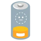 schwache Batterie + gestricheltes Gesicht