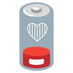 schwache Batterie + rotes Herz
