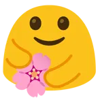 persone che si abbracciano + fiore di ciliegio