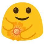 persone che si abbracciano + fiore
