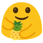 persone che si abbracciano + ananas