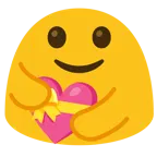 persone che si abbracciano + cuore con fiocco
