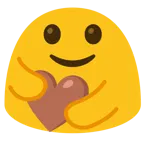persone che si abbracciano + cuore marrone