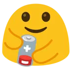 persone che si abbracciano + batteria scarica