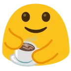 persone che si abbracciano + bevanda calda