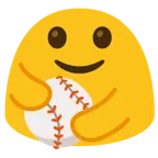 persone che si abbracciano + palla da baseball