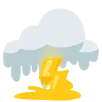 melting face + cloud with lightning