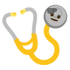 faccina che fa il saluto + stetoscopio