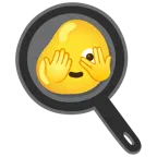 faccina che sbircia tra le dita + cucinare