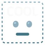 faccina tratteggiata + pulsante COOL