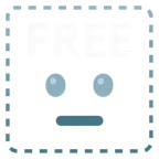 faccina tratteggiata + pulsante FREE