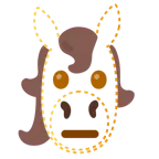 faccina tratteggiata + cavallo