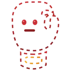 faccina tratteggiata + guantone da pugilato