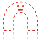 faccina tratteggiata + calamita