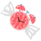 alarm clock + candy