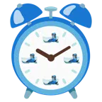 alarm clock + skis