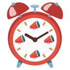 alarm clock + megaphone
