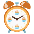 alarm clock + cupcake
