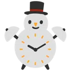 Wecker + Schneemann ohne Schneeflocken