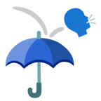 parasol + mówiąca głowa
