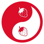 yin yang + strawberry