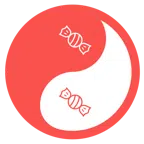 yin yang + candy