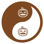 yin yang + jack-o-lantern