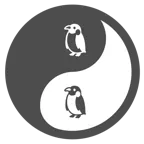 yin yang + penguin