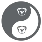 yin yang + koala