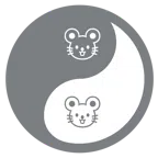 yin yang + mouse face