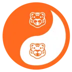 yin yang + tiger face