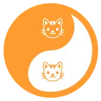 yin yang + cat face