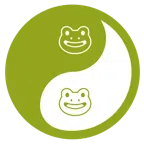 yin yang + frog