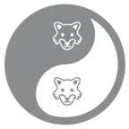 yin yang + wolf