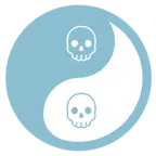 yin yang + skull