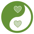 yin yang + green heart