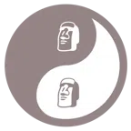 yin yang + moai