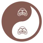 yin yang + see-no-evil monkey
