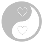 yin yang + white heart