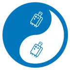 yin yang + luggage