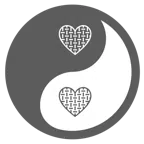 yin yang + grey heart