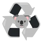 recycling symbol + koala
