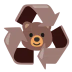 recycling symbol + bear