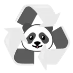 recycling symbol + panda