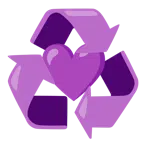 recycling symbol + purple heart